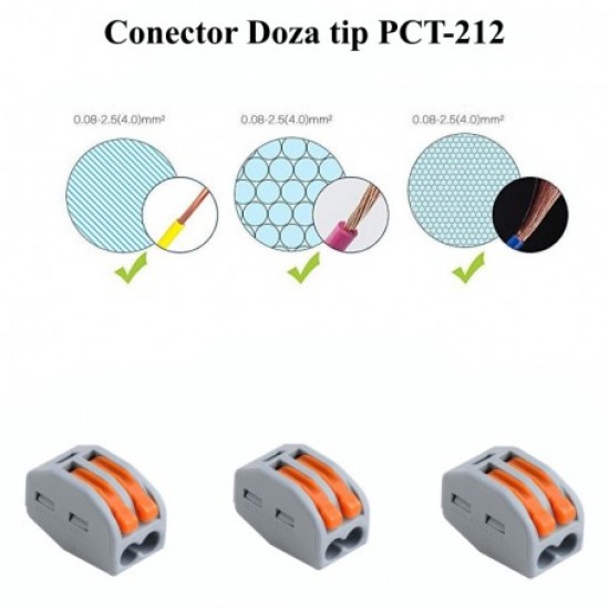 Conector Doza Tip WAGO 2 Poli