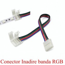 Conector pentru Banda LED 12V 5050 RGB, cablu 15 cm