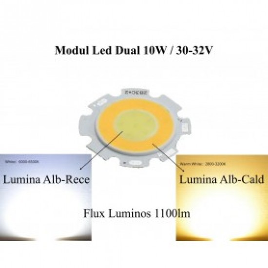 Led Cob 10W, 28mm, Lumina Calda si Lumina Rece