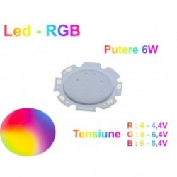 Led Cob 6W RGB, 28mm Led Cob 6W RGB, 28mm