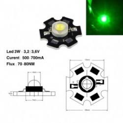 Led SMD 3W cu Radiator, Lumina Verde Led SMD 3W cu Radiator, Lumina Verde