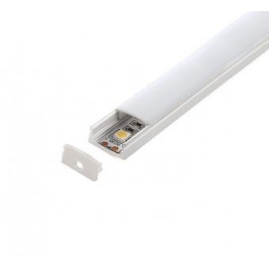 Profil Aluminiu pentru Banda LED 2m subtire cu difuzor mat sau clar