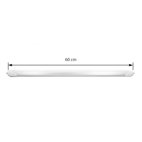 Tub LED 9W 60cm T8 cu suport integrat, lumina - alb rece 6000K si alb cald 3000K, cu dispersor Mat sau Cald