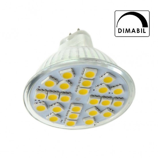 Bec Spot LED MR16 5W Dimabil, lumina calda 2700 K sau rece 6500 K