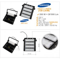 Lampa LED Iluminat Industrial 200W IP65 SAMSUNG Super Eficienta (130 Lm/W)