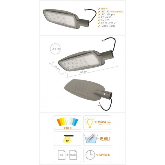 Lampa LED iluminat stradal 150W Premium