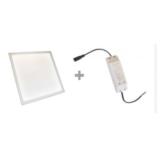 Panou LED 40W 59,5 x 59,5 cm 4,000K - Super Eficient (130 Lm/W), rama alba