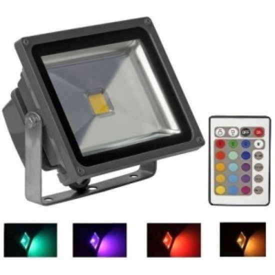 Proiector LED RGB 20W cu telecomanda