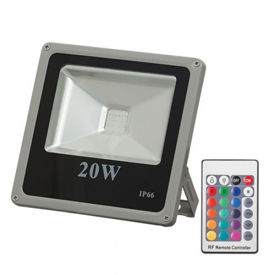 Proiector LED RGB 20W Slim cu telecomanda